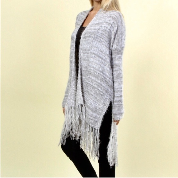 ‼️LAST 1‼️GRAY EYELASH KNIT SWEATER SIZE M & L NWT - Picture 5 of 8